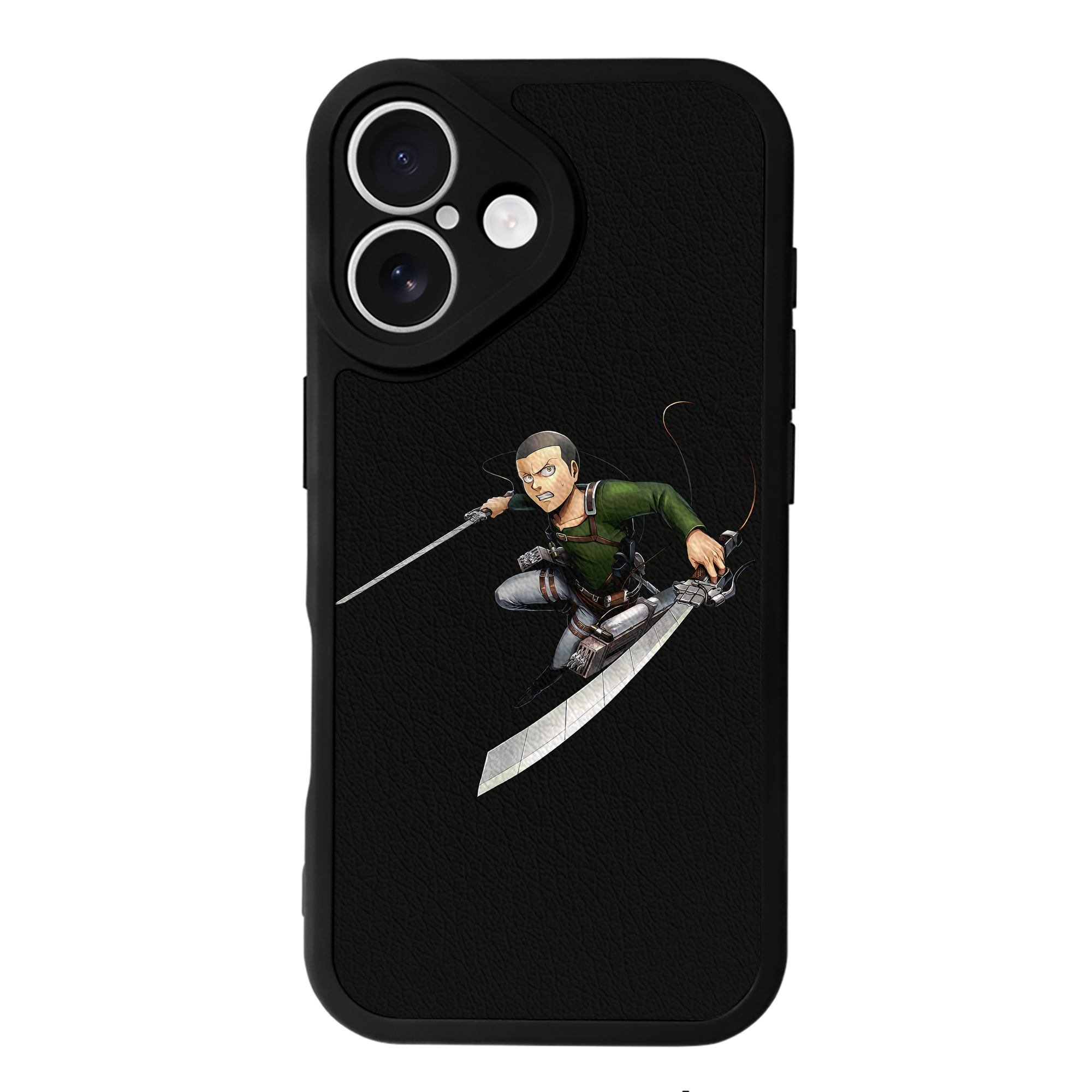 （画像用） 進撃の巨人 コニー·スプリンガー Attack on Titan Connie Springer 【iPhone 16シリーズ対応】シリコンスマホケース（レザー調） 材質：シリコン